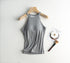 Slim Halter Neck Off-Shoulder Camisole Tops for Women - Stylish Solid Tank Tees with Chest Pad for Comfortable Summer Wear